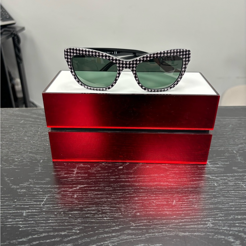 Dolce & Gabbana Black and White Cat-Eye Sunglasses